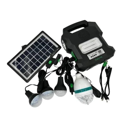 KIT SOLAR LANTERNA CU GDLITE GD-1000A, PANOU SOLAR, USB, BLUETOOTH, RADIO FM, MP3, LINTERNA LED, 3 BECURI, ALIMENTARE 220V.