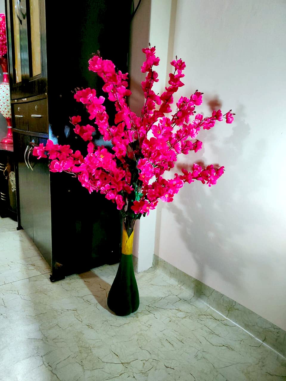 Copac Artificial cu Flori Roz Cires 90CM