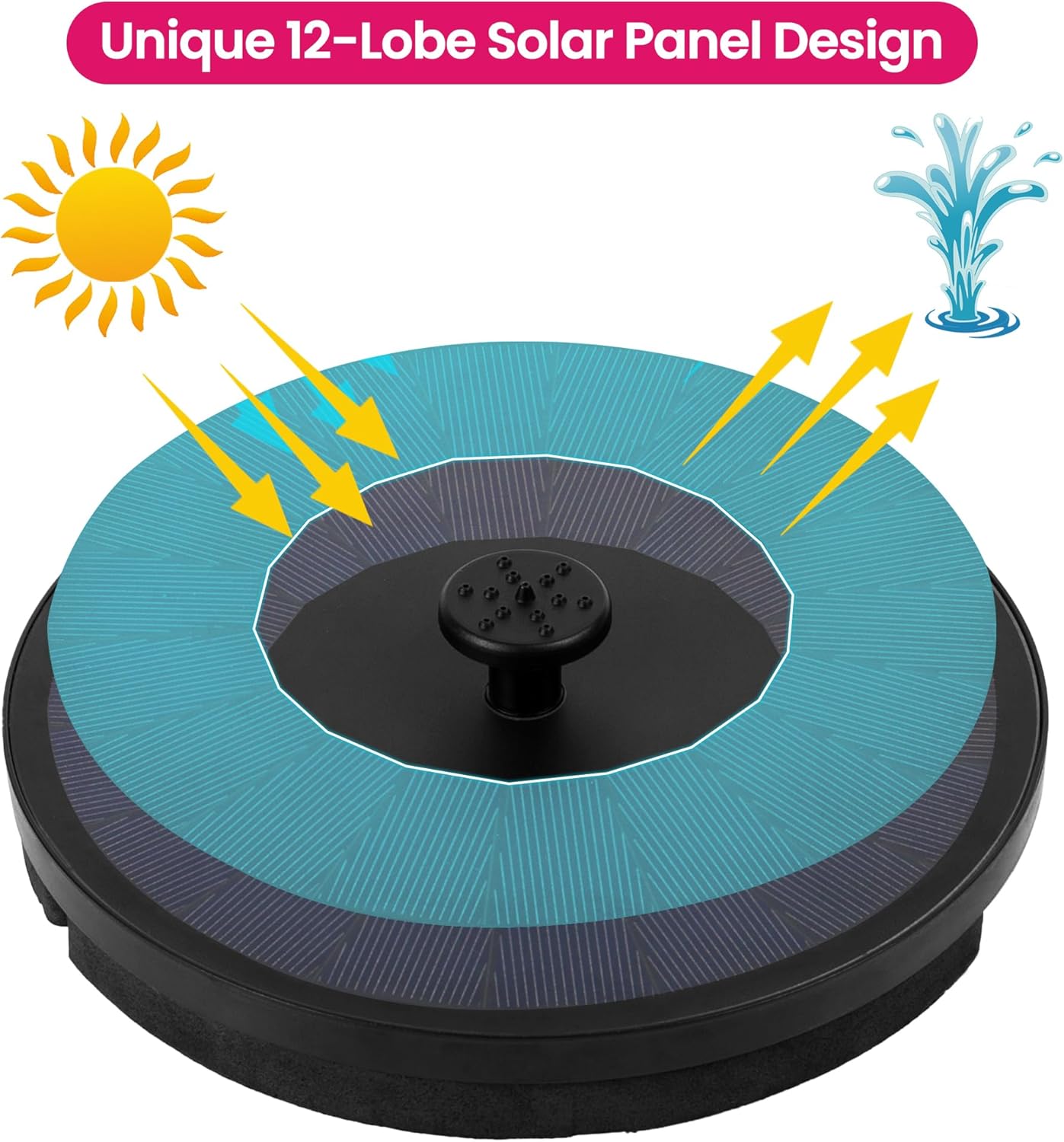Fantana cu panou solar watherproof